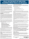 New York Breast Milk Expression Policy Poster