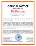 Pasadena City Minimum Wage Poster image 0