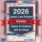 Alaska labor law poster front view.