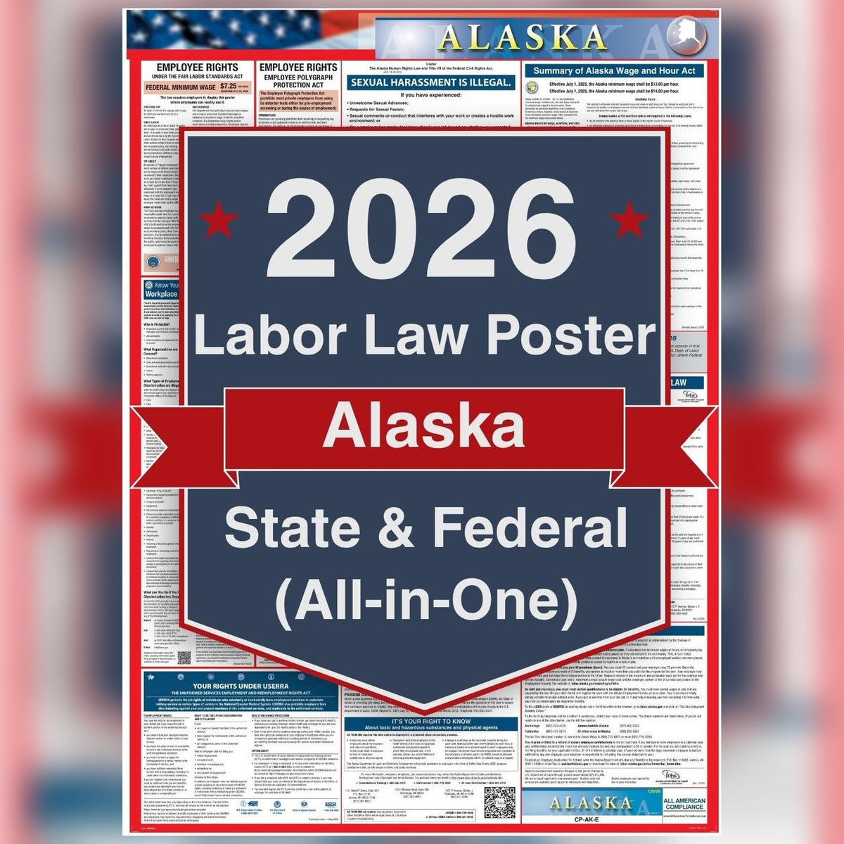 Alaska labor law poster front view.