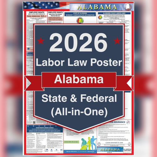 Alabama labor law poster front view.