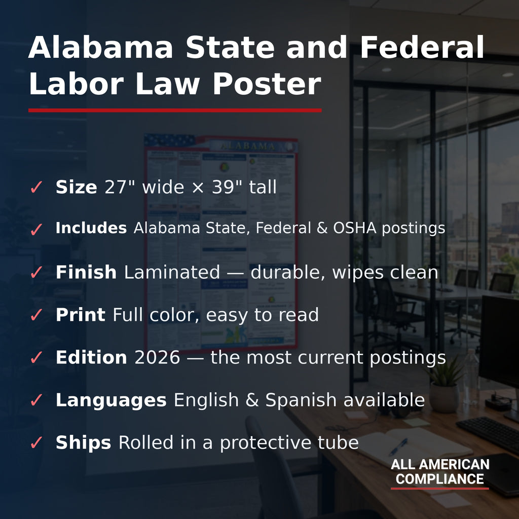 Alabama labor law poster specifications.