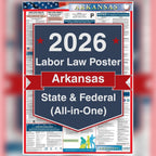 Arkansas labor law poster front view.