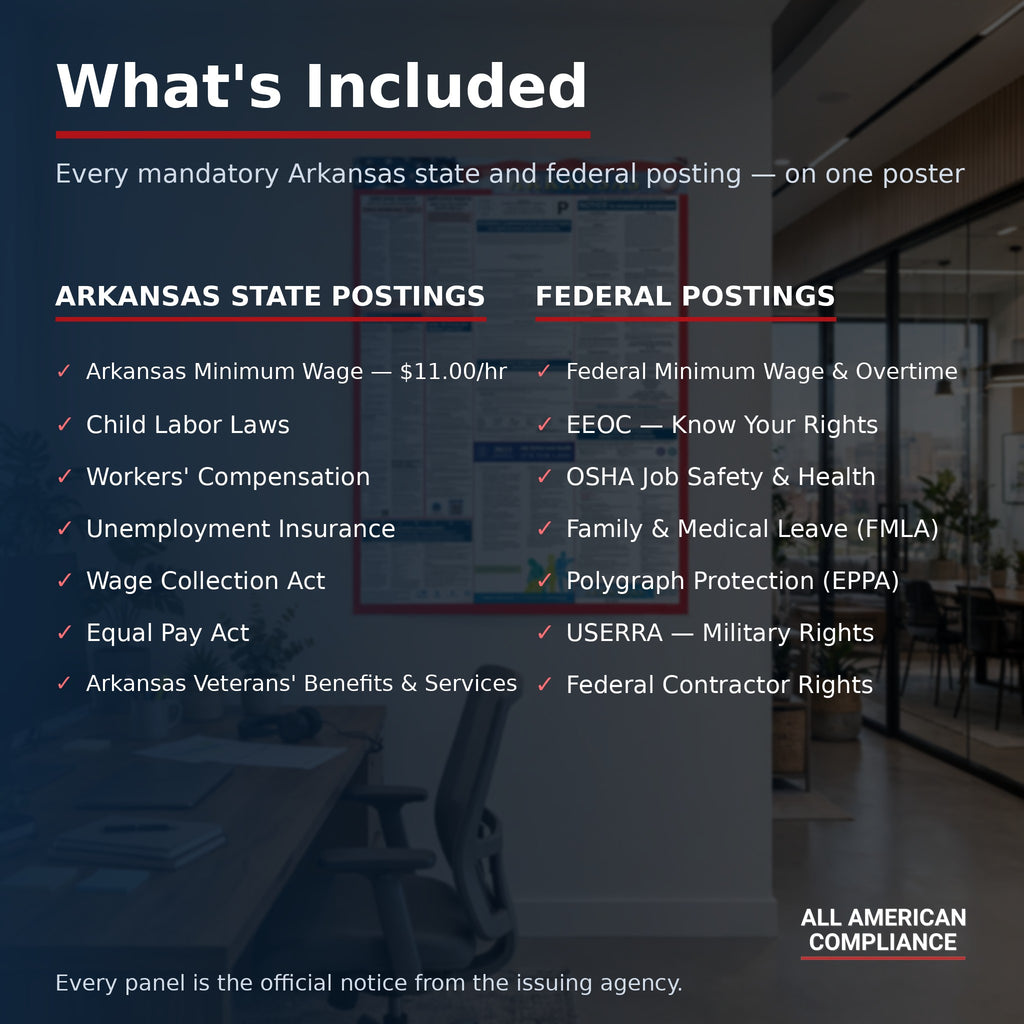 Arkansas labor law poster — what is included