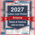 Arizona labor law poster front view.