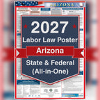 Arizona labor law poster front view.