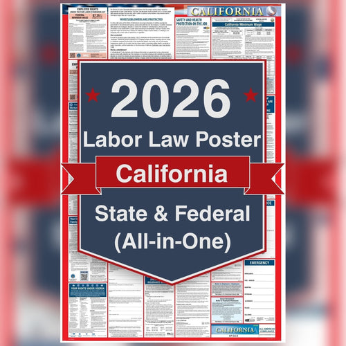 California labor law poster front view.