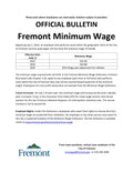 Fremont City Minimum Wage Poster image 0