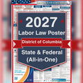 District of Columbia labor law poster front view.