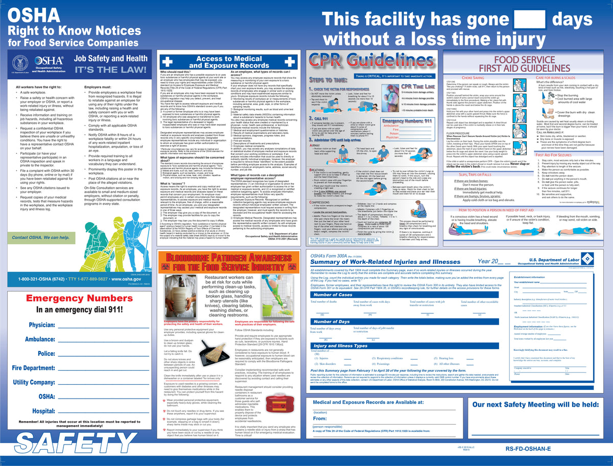 Food Service OSHA Poster image 0