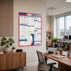 Delaware labor law poster on an office wall.