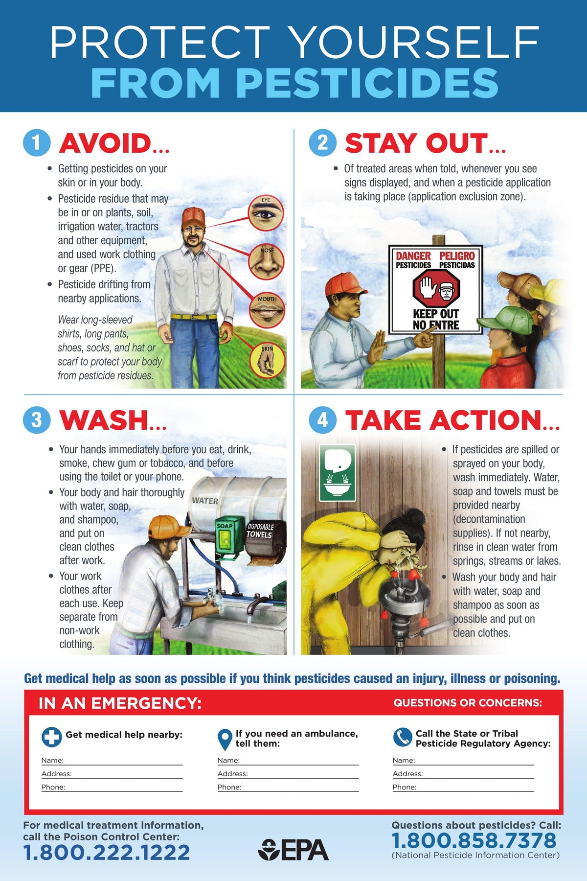 EPA WPS Protect Yourself from Pesticides Safety Poster