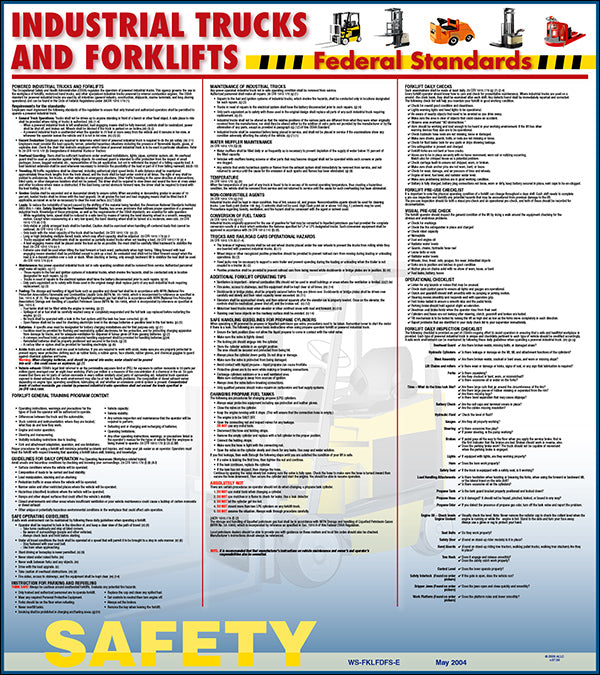 Federal Forklift Safety Poster image 0