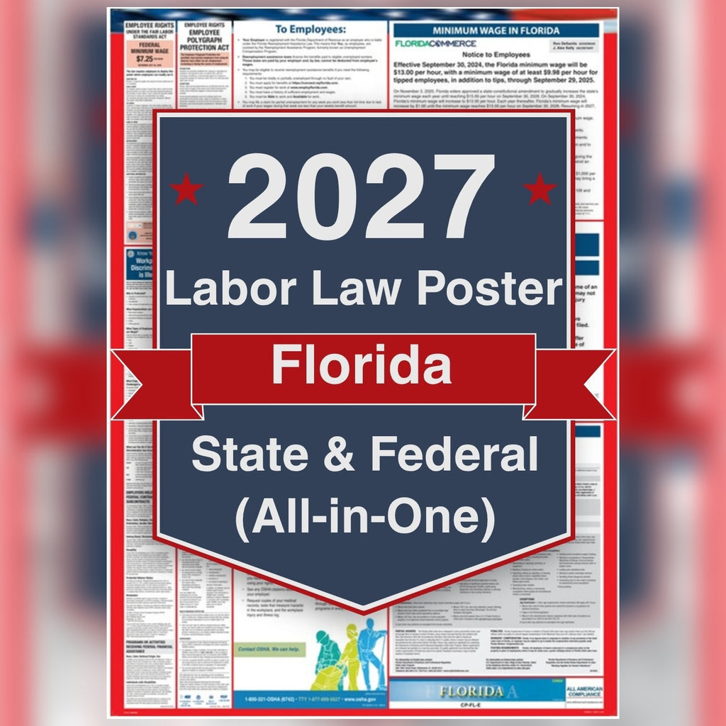 Florida labor law poster front view.