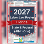 Florida labor law poster front view.