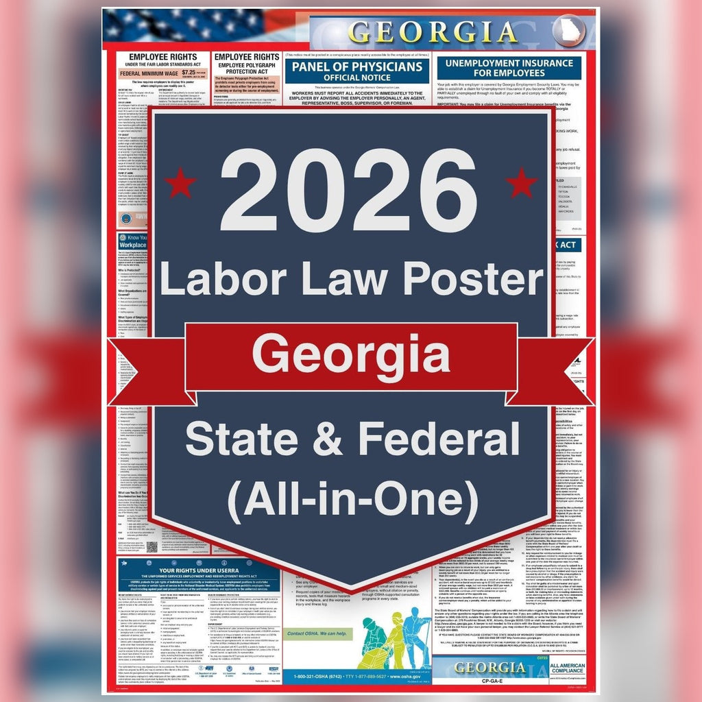 Georgia labor law poster front view.
