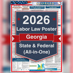 Georgia labor law poster front view.
