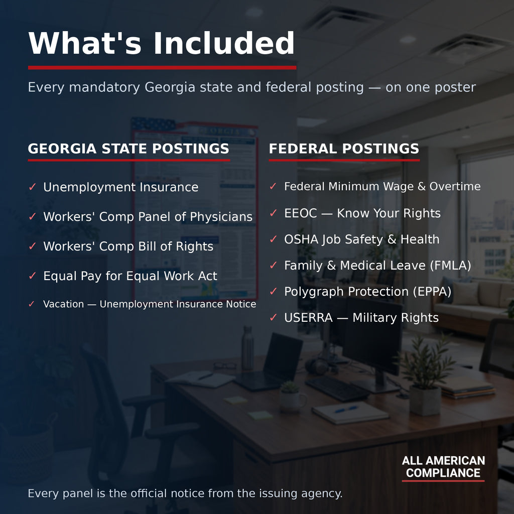 Georgia labor law poster — what is included.