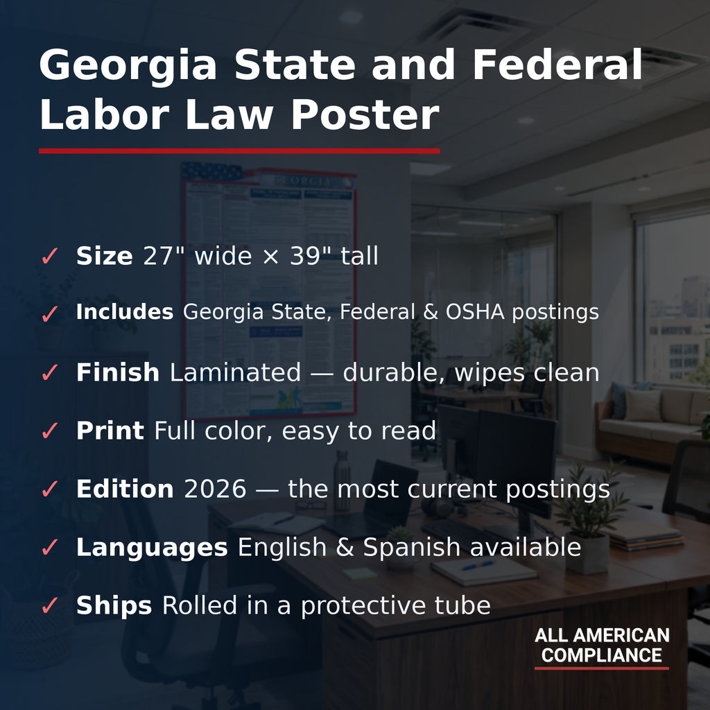 Georgia labor law poster specifications.