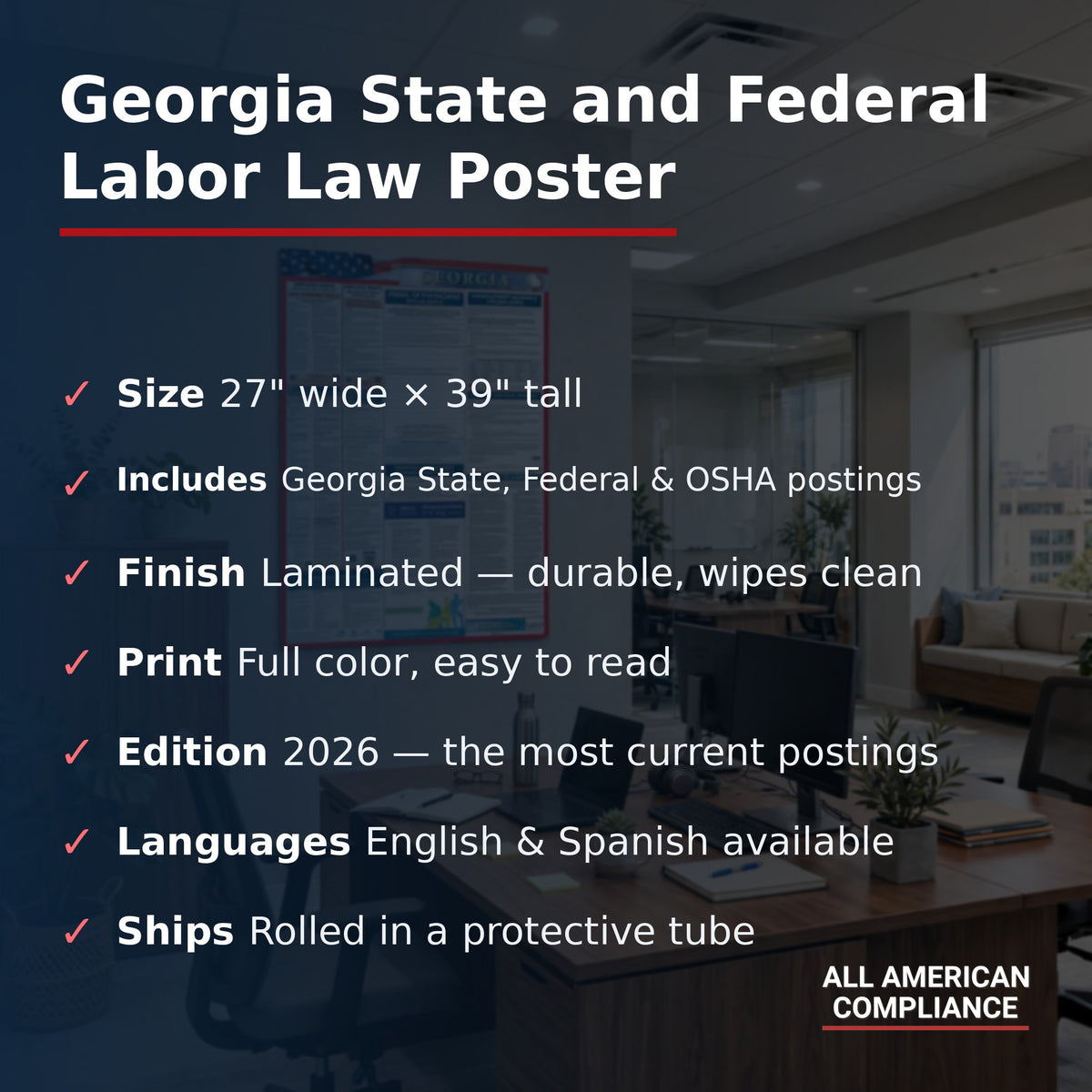 Georgia labor law poster specifications.