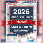 Hawaii labor law poster front view.