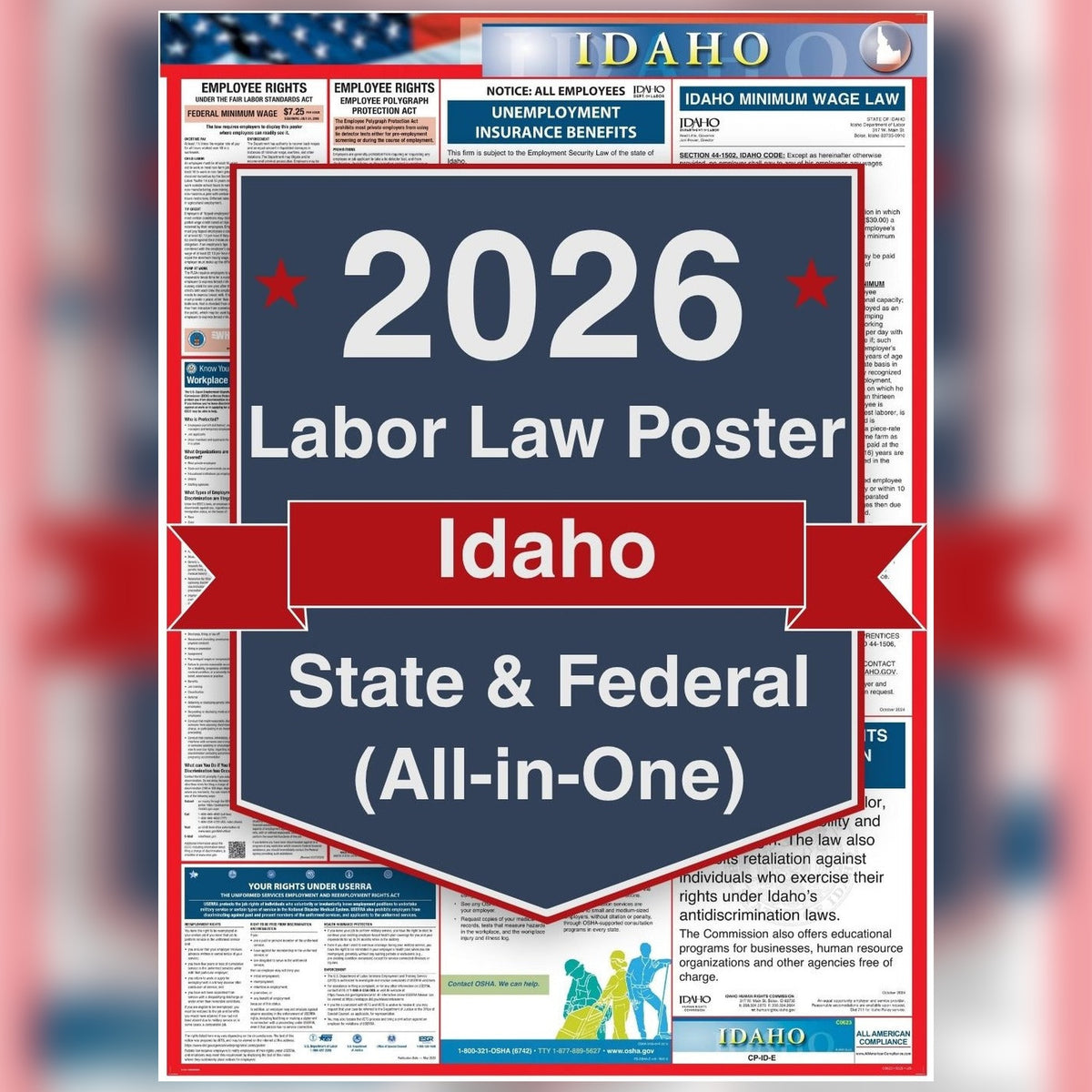 Idaho labor law poster front view.