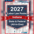 Indiana labor law poster front view.