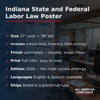 Indiana labor law poster specifications.