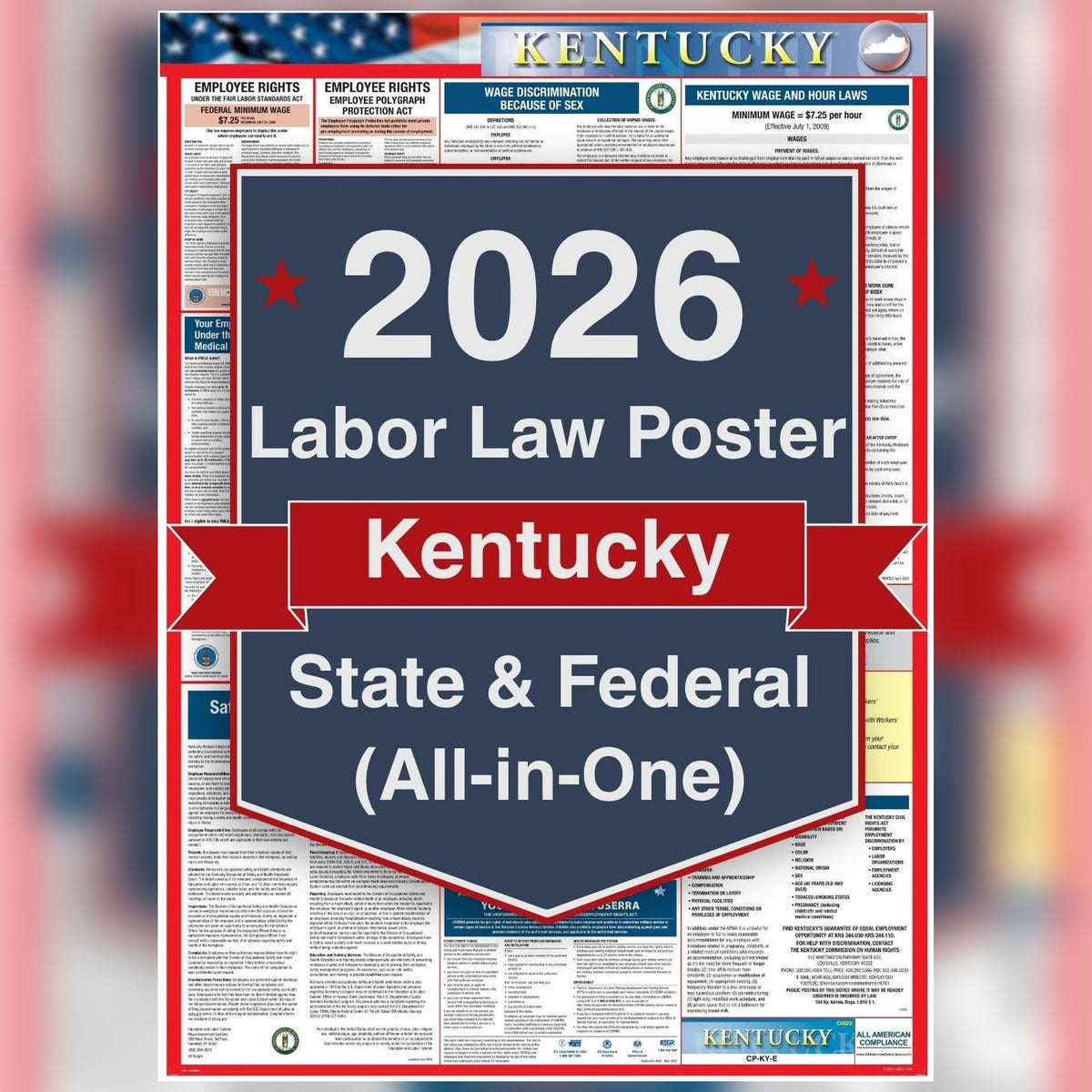 Kentucky labor law poster front view.