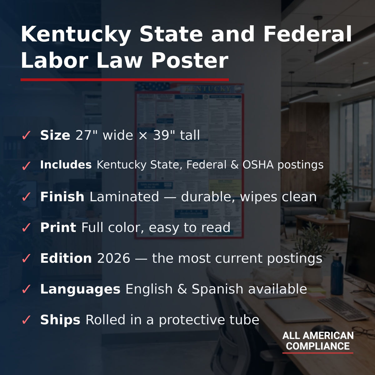Kentucky labor law poster specifications.