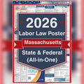 Massachusetts labor law poster front view.