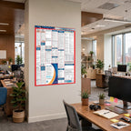 Massachusetts labor law poster on an office wall.