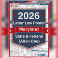Maryland labor law poster front view.