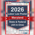 Maryland labor law poster front view.