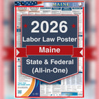 Maine labor law poster front view.
