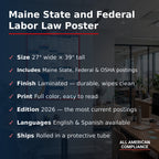 Maine labor law poster specifications.