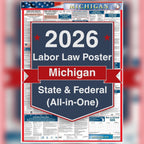 Michigan labor law poster front view.