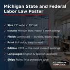 Michigan labor law poster specifications.