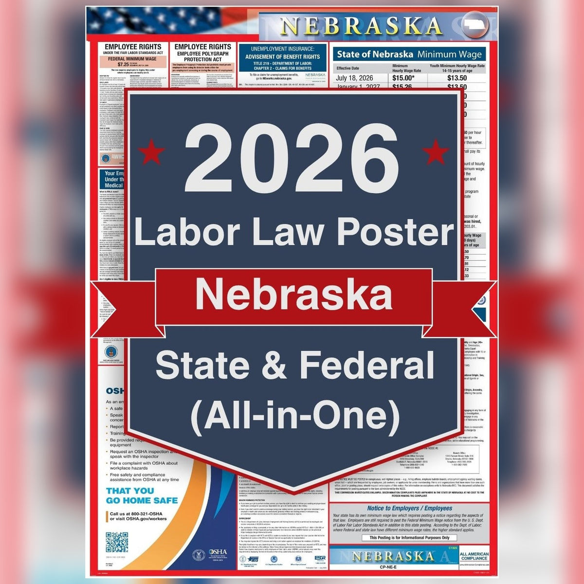 Nebraska labor law poster front view.