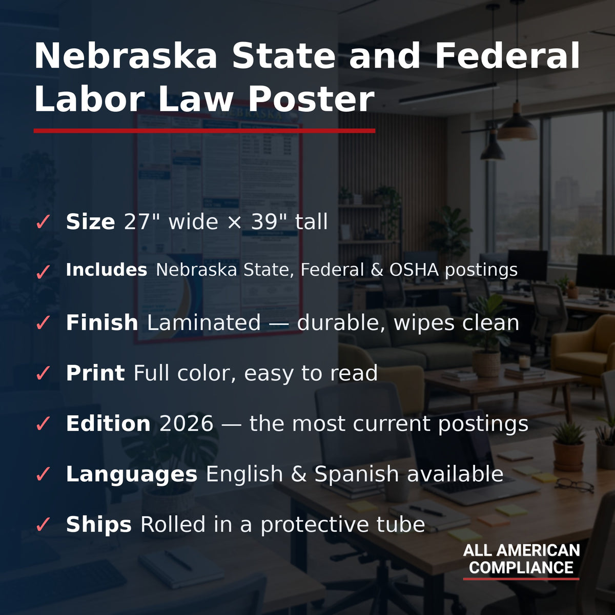 Nebraska labor law poster specifications.
