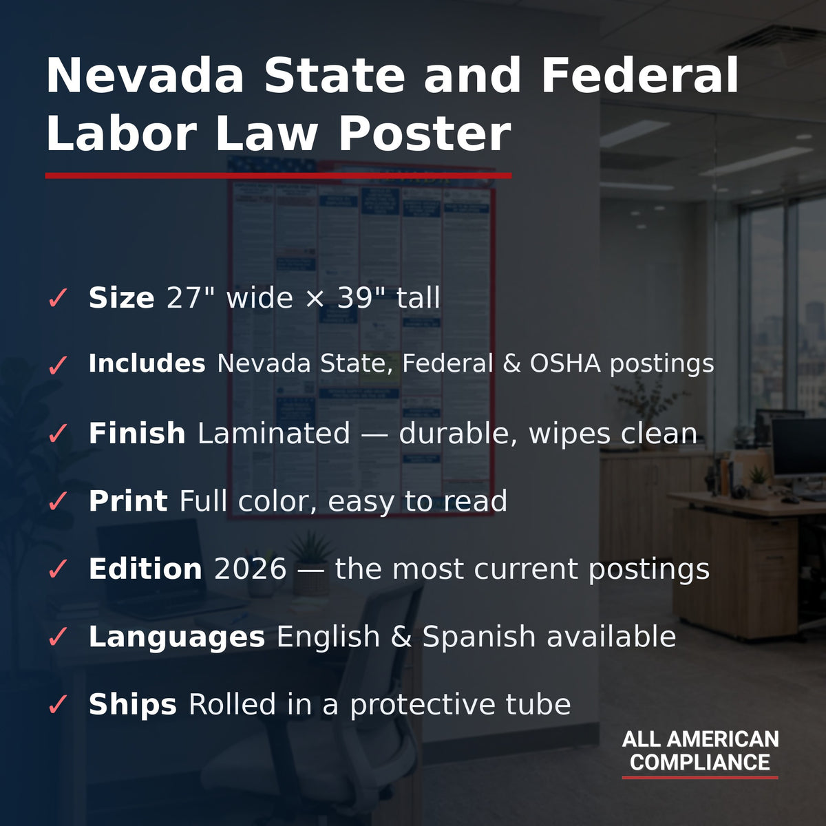 Nevada labor law poster specifications.