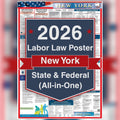 New York labor law poster front view.