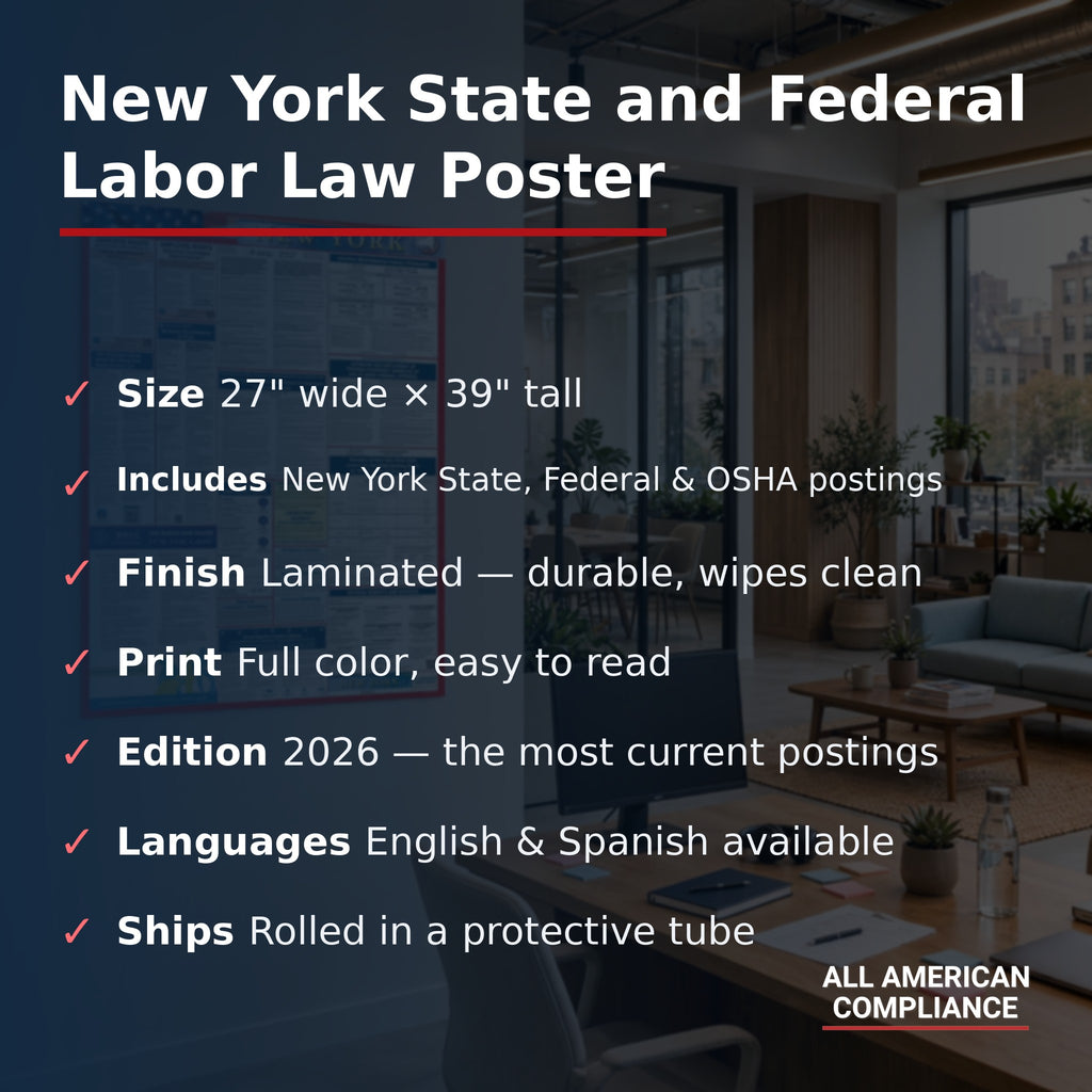 New York labor law poster specifications.