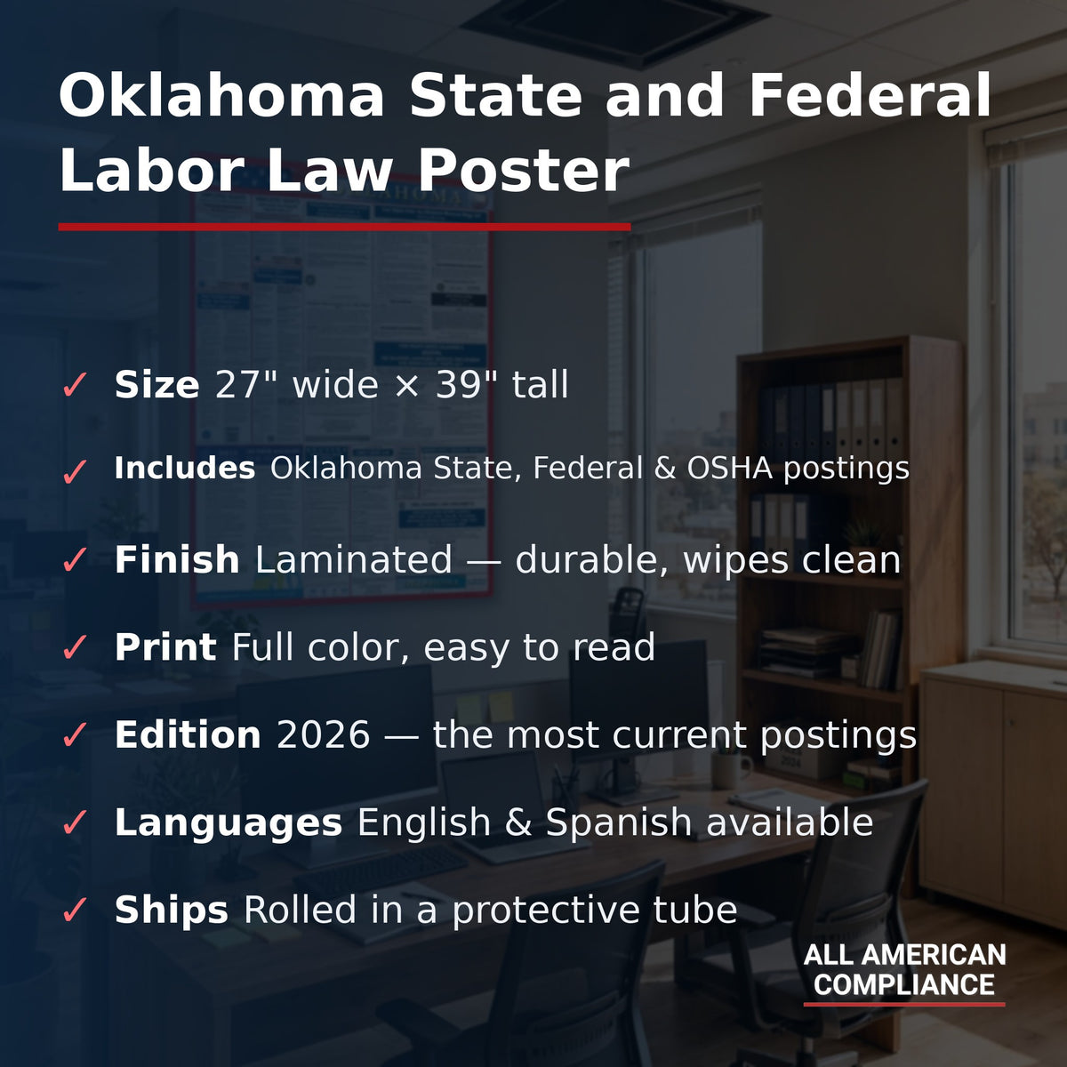 Oklahoma labor law poster specifications.