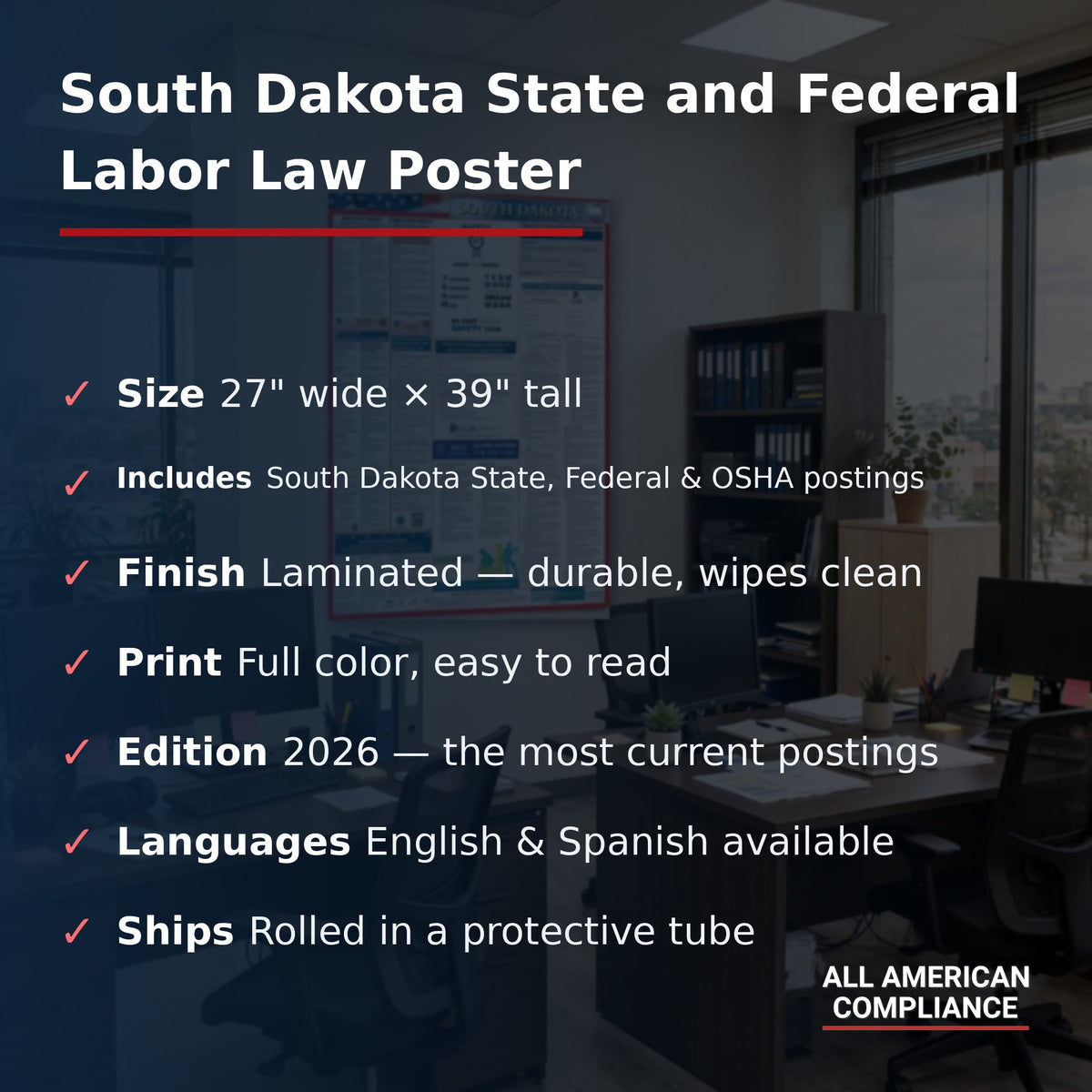 South Dakota labor law poster specifications.