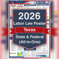 Texas labor law poster front view.