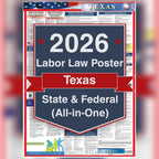 Texas labor law poster front view.