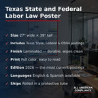 Texas labor law poster specifications.